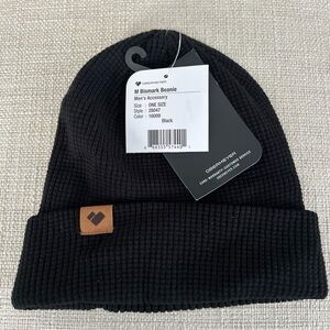 Obermeyer Men’s Black Bismark Knit Beanie Hat Winter NWT